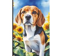 Beagle Journal - Watercolor Dog Notebook with Floral Cover 120 pages: College Lined Composition Book for Beagle Lovers | Perfect for Dog Moms, Students & Writers