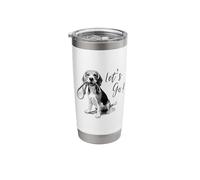 Beagle “Let’s Go!” Design - Happy Beagle Dog Lover Design Stainless Steel Insulated Tumbler