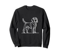 Beagle Line Art Dog Lover Minimalist Drawing Sweatshirt