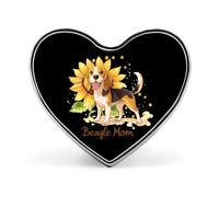 Beagle Mom Sunflower Badge Heart Shape Cute Brooch Pins Button Badges for Backpack Jackets Hats Decor
