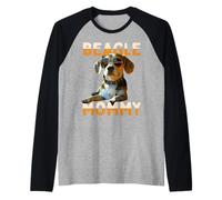 Beagle Mommy Dog Mama Mothers Day Cute English Beagles Mom Raglan Baseball Tee
