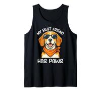 Beagle My Best Friend Has Paws Dog Lover Cute Graphic Tank Top