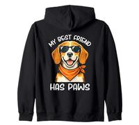 Beagle My Best Friend Has Paws Dog Lover Cute Graphic Zip Hoodie