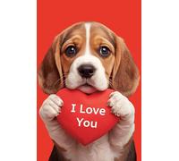 Beagle Notebook | Beagle on Cover Holding A Red Heart That Says "I Love You" | A5 Size | 120 Pages | Ideal for Notes, To-Do Lists, and More | Perfect Gift for Women and Beagle Lovers
