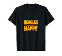 Beagle Owner Humor Dog Lover Design Beagles Make Me Happy T-Shirt