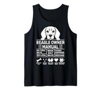 Beagle Owner Manual Beagle Dog Lover Funny Tank Top