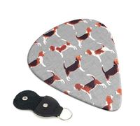 beagle patterns Guitar Picks, 6 Pcs Guitar Plectrums double-sided printing, suitable for acoustic, electric and bass guitars, including 0.46 mm 0.71 mm 0.96 mm