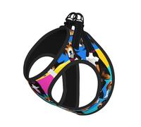 Beagle Patterns Print Dog Harness Leash Set Reflective Pet Harness Puppy Vest Suitable Dogs Cats Small Breeds