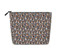 Beagle Patterns Print Lightweight Makeup Bag Women Daily Travel Weekend Getaways Toiletry Cosmetic Pouch