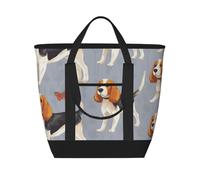 Beagle Patterns Print,Lunch Bags Large Capacity Insulated Tote Bag For Women Men Work Picnic Travel