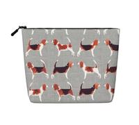 Beagle Patterns Print Portable Makeup Bag for Women Large-Capacity Travel Toiletry Organizer Pouch