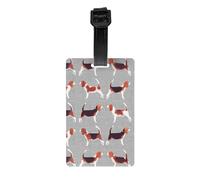 Beagle Patterns Print Waterproof Luggage Tags Suitcases Identification Labels Business Family Vacations