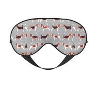 Beagle Patterns Soft Sleep Mask Adjustable Strap Light Blocking Reversible Comfortable Night Mask