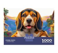Beagle Premium Paper Puzzle 1000 Pieces, Focus-Training, Adults Cheerful Portrait Close-up Puzzles Teens, Party 52x38cm/1000pcs