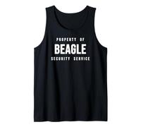 Beagle Property of Security Service Dad Mom Canine Dog Lover Tank Top