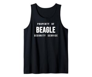 Beagle Property of Security Service Dad Mom Canine Dog Lover Tank Top