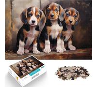 Beagle puppiespuzzles for teenagers 1000 pieces Stress Reliever Staycation Kill time for is ideal as a gift for the whole family 38x26cm