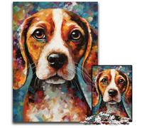 Beagle Puppy Art Jigsaw Puzzles 1000 Pieces for Adults Impossible Jigsaw Puzzles for Adults Brain Challenge for TeenagersHome Decor 1000 PCS(38x26cm)