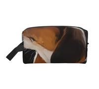 Beagle Puppy Dog Welcome GardenMakeup Trave Bag for Women,Cosmetic Large Capacity Organizer