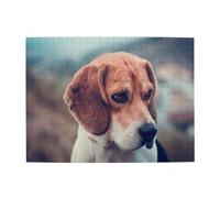 Beagle Puppy Dogs Pets Beagle,500 Pieces Puzzles for Adults-Wooden Jigsaw Puzzle for Adults Elderly