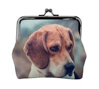 Beagle Puppy Dogs Pets Beagle, PU Leather Coin Purse, Small Wallets, Change Pouch with Kiss Lock Clasp Buckle, Change Purse