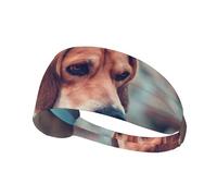Beagle Puppy Dogs Pets Beagle,Sports Sweatband for Unisex Multi Headband Elastic Exercise Hairband