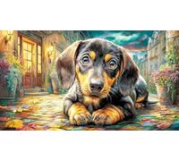 Beagle-Puppy-Lying-Down 1000 Pieces Adult Jigsaws Fun and Challenging Family Game Educational Games Impossible Hard Difficult for Adults and Kids Age 12 Years Up 38x52/1000pcs