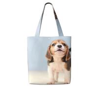 Beagle Puppy,Reusable Grocery Bags Shopping Tote Bags Large Capacity Canvas Shoulder bag