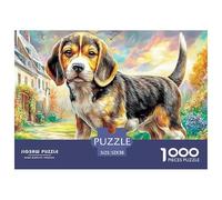 Beagle PuppySophisticated 1000-Piece Jigsaw Puzzles for Adults Comprised of 1000 Individually Challenging Puzzle Game Pieces - Conceived As An Exceptional Gift Jigsaw Puzzles for Adults And Kids Age