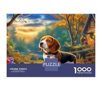 Beagle Puzzle 1000 Pieces, Paper, Educational Toy, Adults Quiet Meadow Pause Puzzles Teens, Gathering 70x50cm/1000pcs