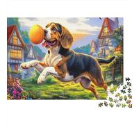 Beagle Puzzle Beagle Playing with Ball Puzzle for Adults Fun Present & Activity for Home Impossible Hard 70x50cm/1000pcs