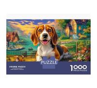 Beagle Puzzles Beagle in Magical Valley 1000 Piece For Adults & Kids Brain Development Fun Present & Activity for Home 52x38cm/1000pcs