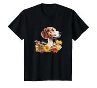 Beagle Reading Book T-Shirt, Youth, Black, 4T