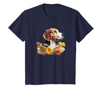 Beagle Reading Book T-Shirt, Youth, Navy Blue, 4T