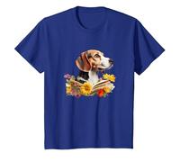 Beagle Reading Book T-Shirt, Youth, Royal Blue, 4T