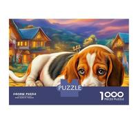 Beagle Recycled Cardboard Jigsaw Puzzle for People Beagle Lying Down with Stress And Anxiety 1000 Pieces Decoration 52x38cm/1000pcs