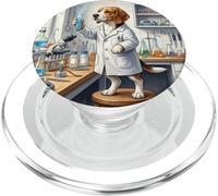 Beagle Scientist Dog Laboratory Experiment Scene PopSockets PopGrip for MagSafe