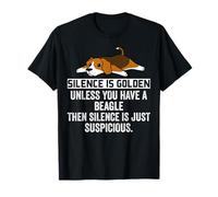 Beagle Silence Is Golden Funny Dog T-Shirt