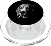Beagle Smoking Cigarette Vintage Beagle Dog Funny Meme PopSockets PopGrip for MagSafe