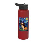 Beagle Starry Night Halloween Stainless Steel Insulated Water Bottle