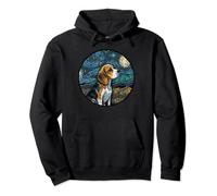 Beagle Starry Night Painting Dog Mom Dad Pullover Hoodie
