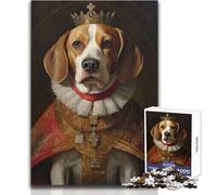 Beagle The King Jigsaw Puzzles 1000 Pieces for Teenagers Mindful Learning Fun Game Unique Gift for Joyful Celebrations Size 38x52cm
