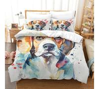 Beagle Three-dimensional Printing Bedding Comforter Set Beagle Bed Cover Superior Microfiber Pillow Slip Included Soft-to-the-touch And Manageable King(220x240cm)