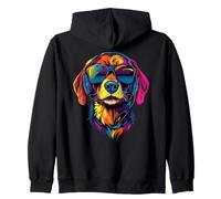 Beagle with Sunglasses Beagles Dog Puppy Cute English Beagle Zip Hoodie