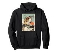 Beagle with Sunglasses Duck Hunting Dog Hunter Retro Sunset Pullover Hoodie