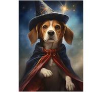 Beagle Wizard Puzzles 1000 Pieces for Adults - Gift for Beagle Owner - Funny Challenging Jigsaw Puzzle Perfect for Game Nights