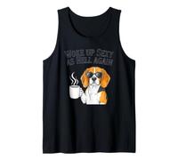 Beagle Woke Up Sexy As Hell Again Funny Coffee Tank Top