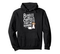 Beagles And Coffee Start My Morning Beagle Dog Coffee Lover Pullover Hoodie