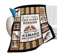 Beagles Dog Print Blanket Best Dog Pet Animal Throw Blankets for Couch Sofa Stuff Decor Gifts Lightweight Soft Cozy Fleece Plush Warm Flannel Bedding for Lover Man Woman Teen Adults 40"x50"