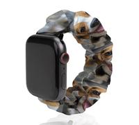 Beagles Dog Printed Scrunchie Watch Band Compatible with IWatch Soft Elastic Replacement Straps